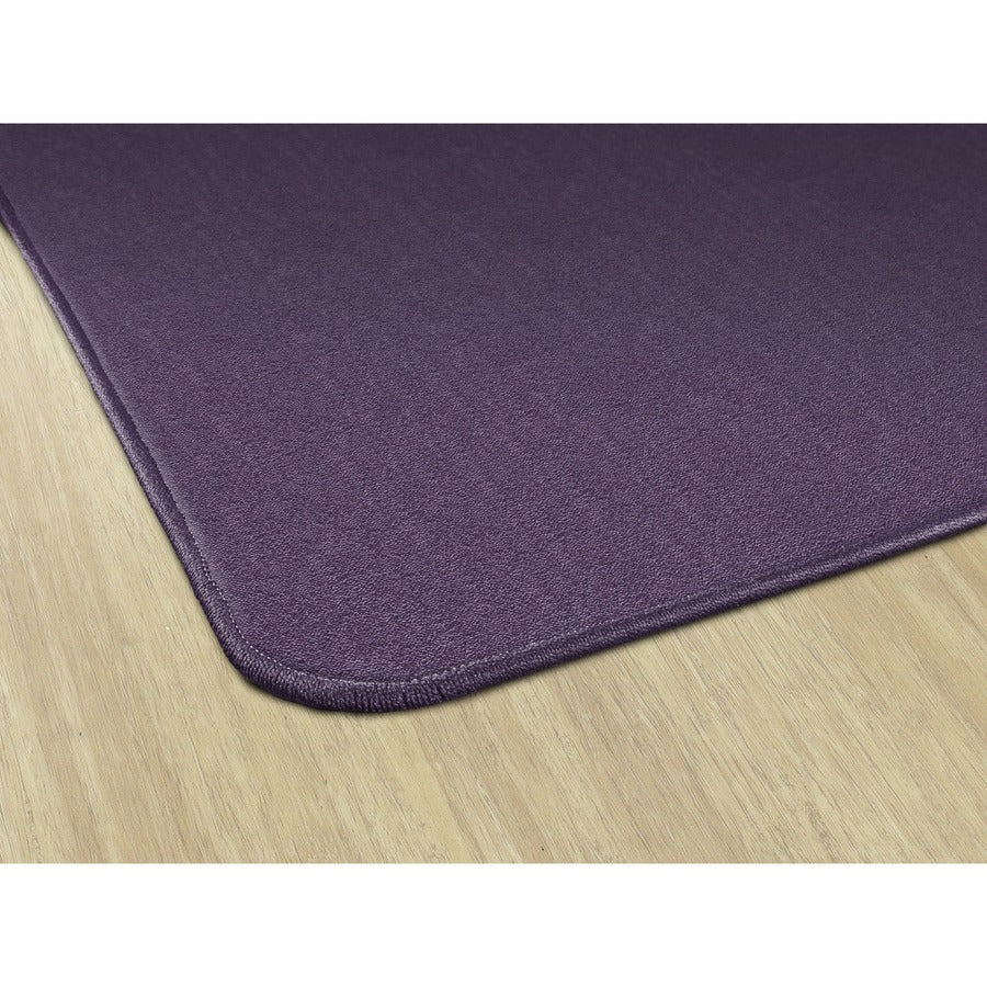 Flagship Carpets Classic Solid Color 9' Rectangle Rug - Floor Rug - Classic, Traditional - 108" Length x 72" Width - Rectangle - Purple - Nylon