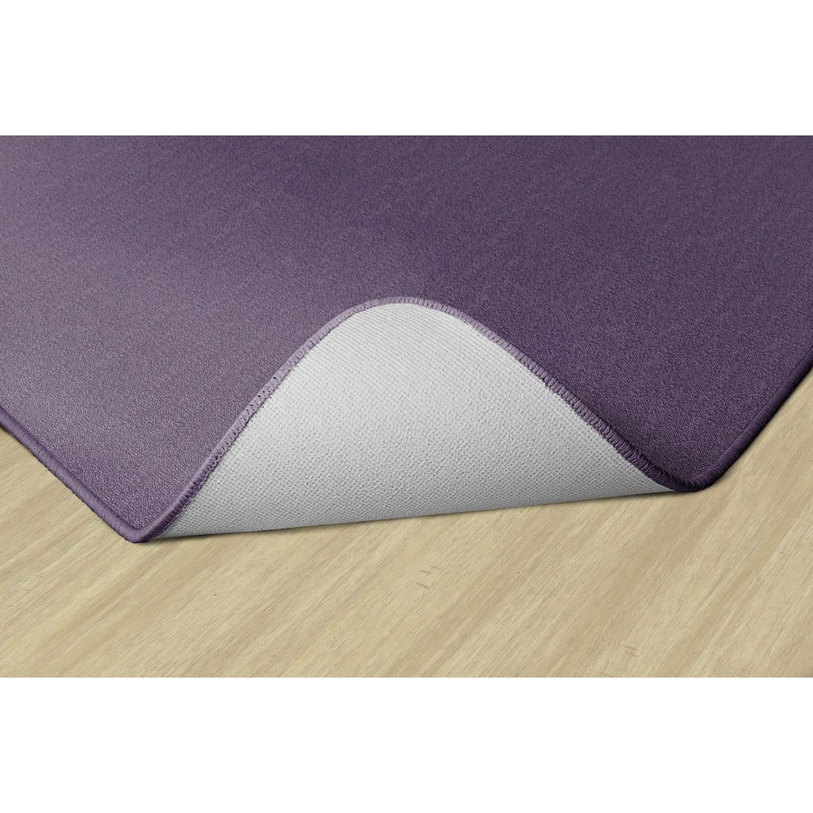 Flagship Carpets Classic Solid Color 9' Rectangle Rug - Floor Rug - Classic, Traditional - 108" Length x 72" Width - Rectangle - Purple - Nylon