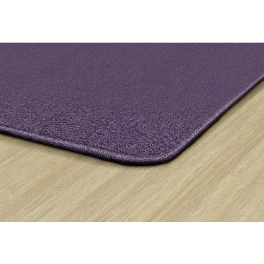 Flagship Carpets Classic Solid Color 9' Rectangle Rug - Floor Rug - Classic, Traditional - 108" Length x 72" Width - Rectangle - Purple - Nylon
