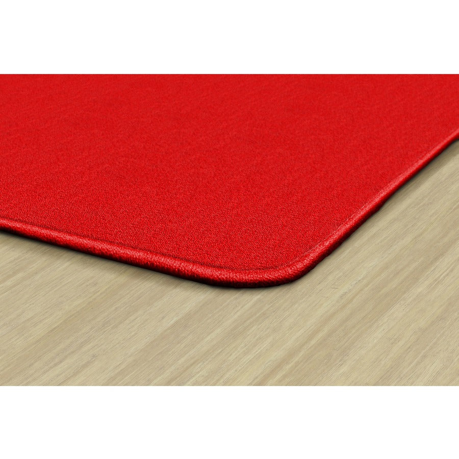 Flagship Carpets Classic Solid Color 9' Rectangle Rug - Floor Rug - Classic, Traditional - 108" Length x 72" Width - Rectangle - Red - Nylon