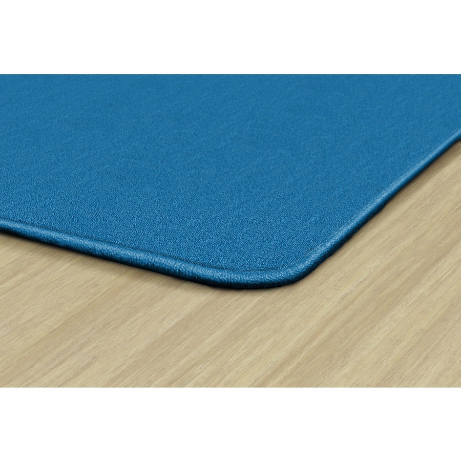 Flagship Carpets Classic Solid Color 12' Rectangle Rug - Floor Rug - Classic, Traditional - 12 ft Length x 90" Width - Rectangle - Blue - Nylon