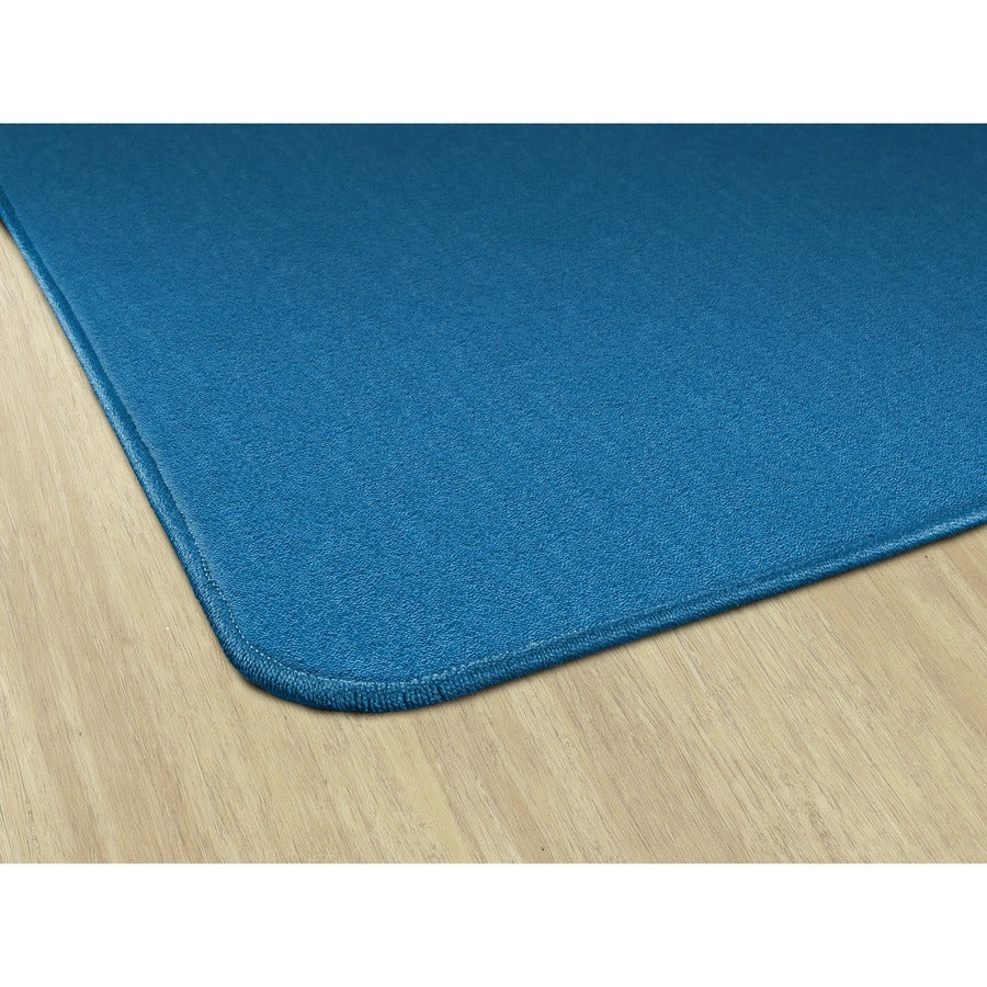Flagship Carpets Classic Solid Color 12' Rectangle Rug - Floor Rug - Classic, Traditional - 12 ft Length x 90" Width - Rectangle - Blue - Nylon