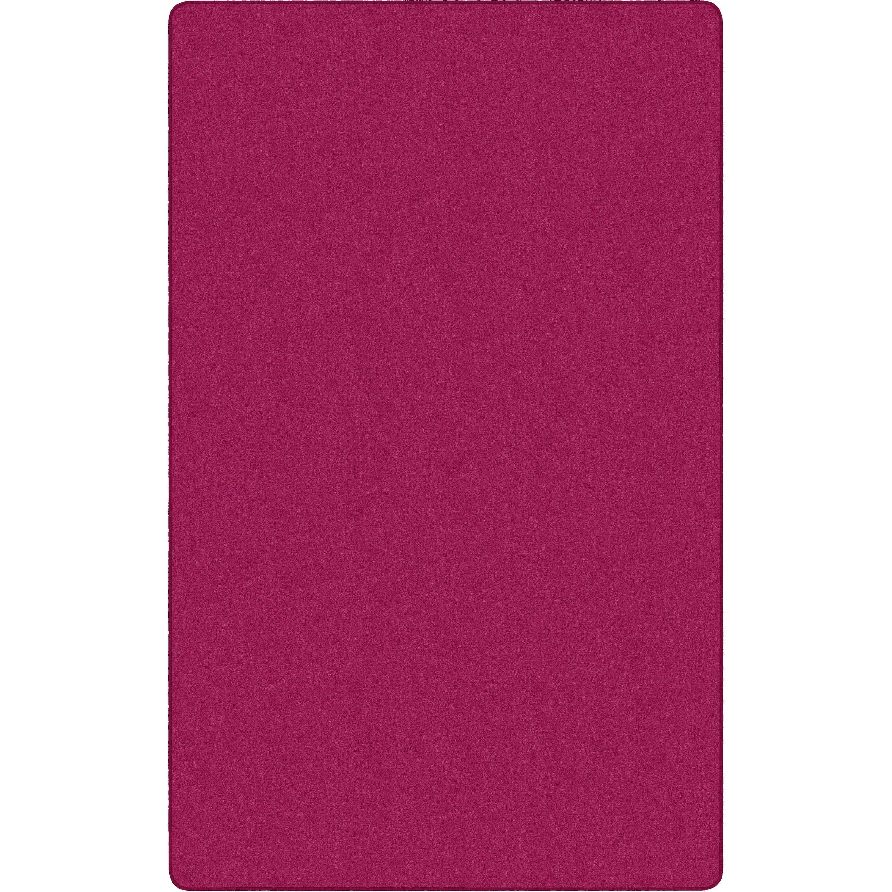 Flagship Carpets Classic Solid Color 12' Rectangle Rug - Floor Rug - Classic, Traditional - 12 ft Length x 90" Width - Rectangle - Cranberry - Nylon