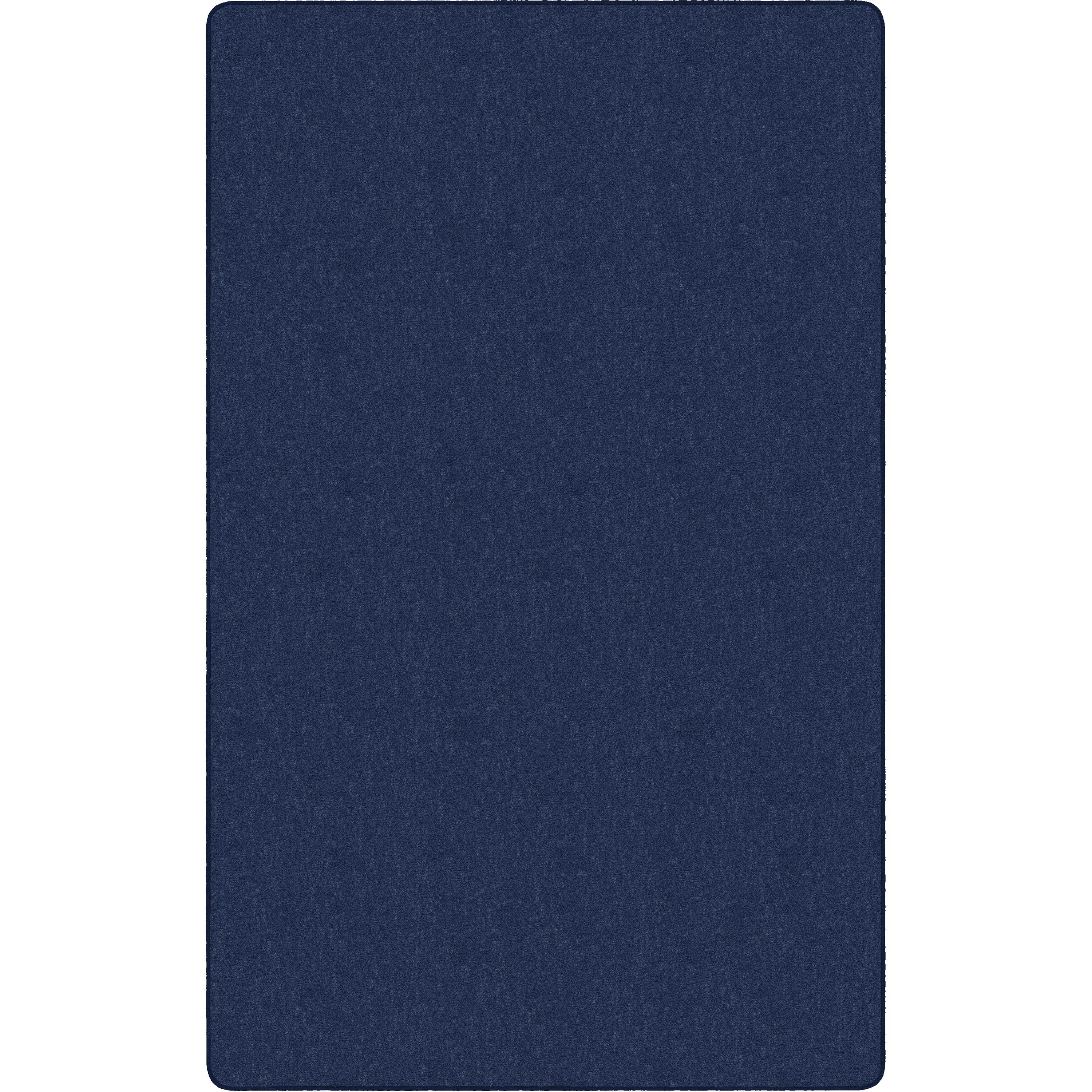 Flagship Carpets Classic Solid Color 12' Rectangle Rug - Floor Rug - Classic, Traditional - 12 ft Length x 90" Width - Rectangle - Navy - Nylon