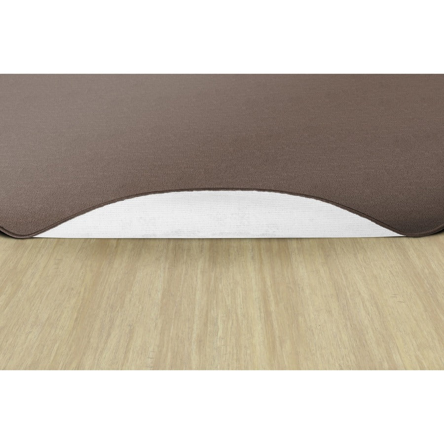 Flagship Carpets Classic Solid Color 12' Oval Rug - Floor Rug - Classic, Traditional - 84" Length x 12 ft Width - Oval - Almond - Nylon