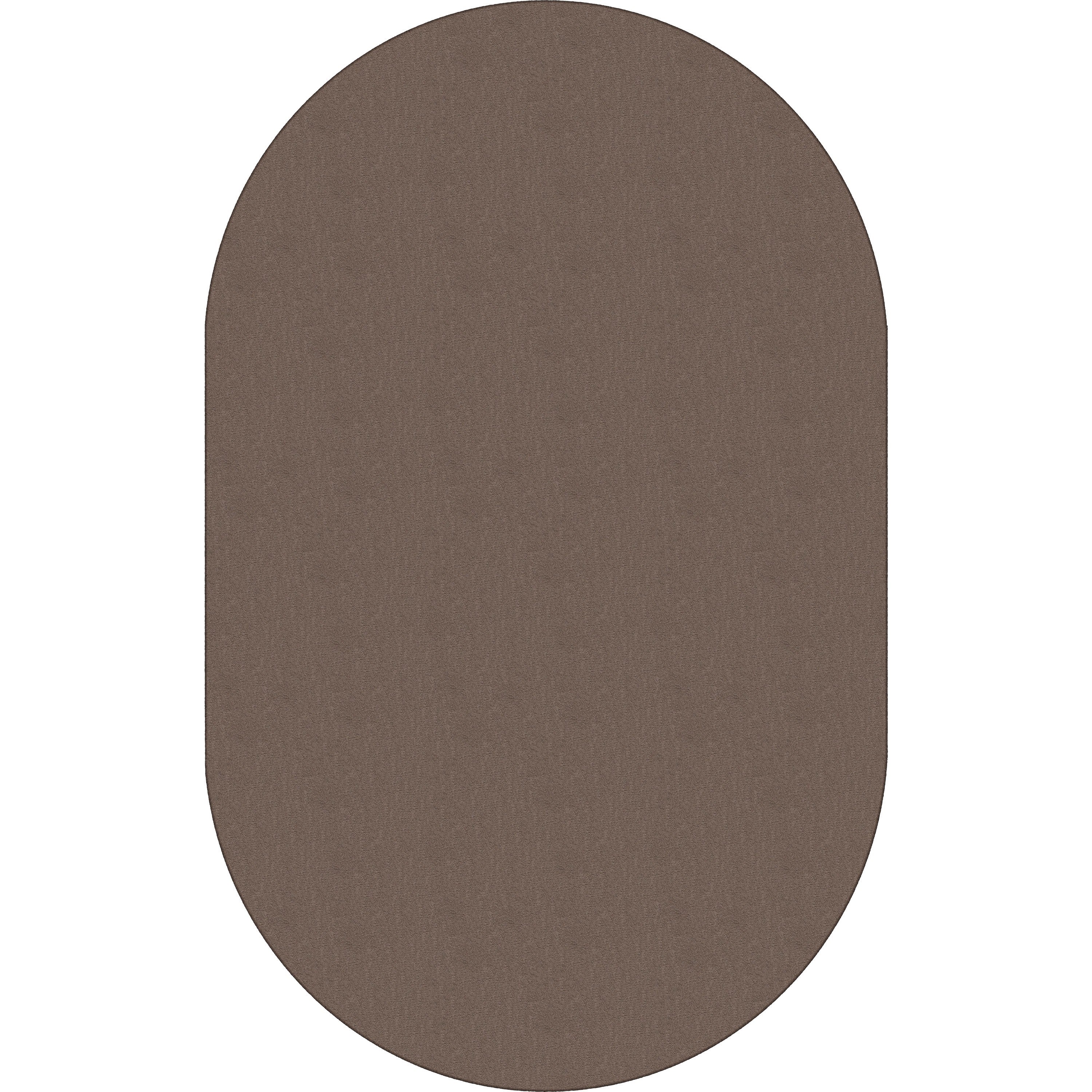 Flagship Carpets Classic Solid Color 12' Oval Rug - Floor Rug - Classic, Traditional - 84" Length x 12 ft Width - Oval - Almond - Nylon
