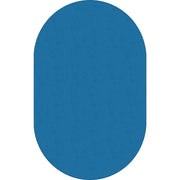 Flagship Carpets Classic Solid Color 12' Oval Rug - Floor Rug - Classic, Traditional - 12 ft Length x 90" Width - Oval - Blue - Nylon