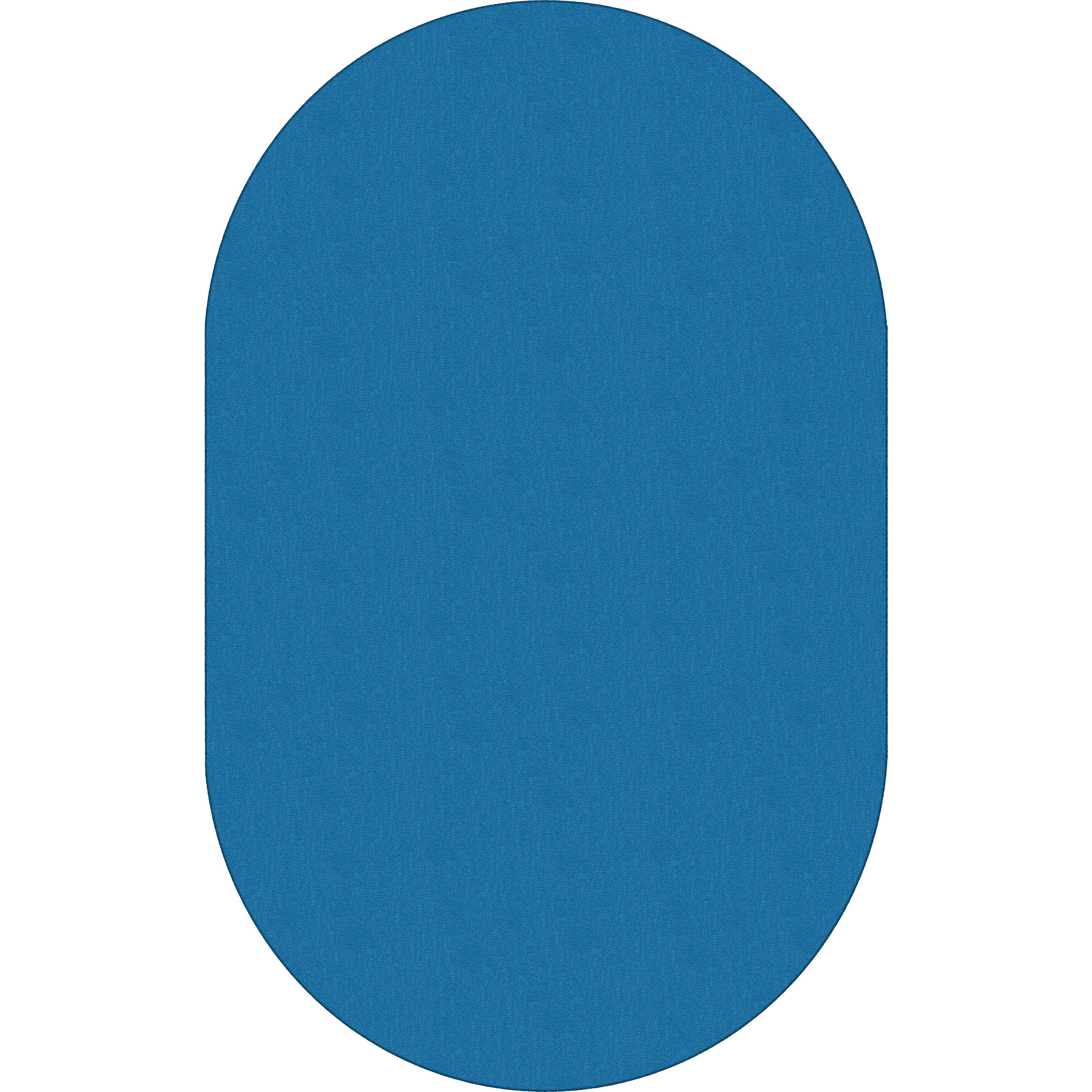 Flagship Carpets Classic Solid Color 12' Oval Rug - Floor Rug - Classic, Traditional - 12 ft Length x 90" Width - Oval - Blue - Nylon