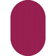 Flagship Carpets Classic Solid Color 12' Oval Rug - Floor Rug - Classic, Traditional - 12 ft Length x 90" Width - Oval - Cranberry - Nylon