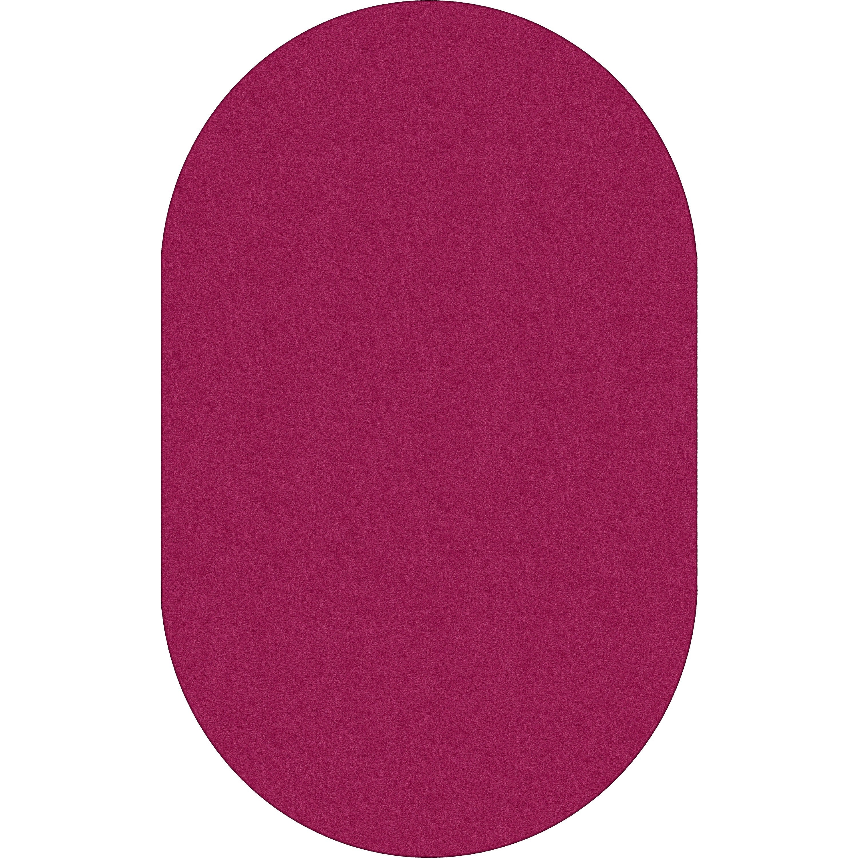 Flagship Carpets Classic Solid Color 12' Oval Rug - Floor Rug - Classic, Traditional - 12 ft Length x 90" Width - Oval - Cranberry - Nylon