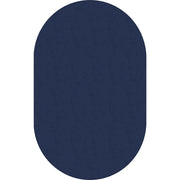 Flagship Carpets Classic Solid Color 12' Oval Rug - Floor Rug - Classic, Traditional - 12 ft Length x 90" Width - Oval - Navy - Nylon