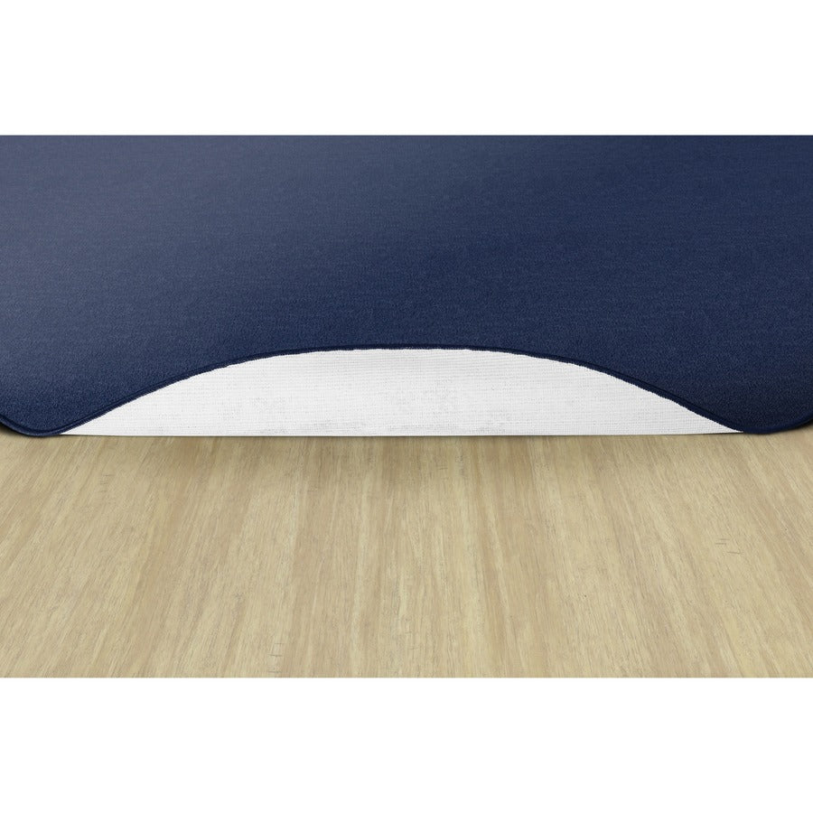Flagship Carpets Classic Solid Color 12' Oval Rug - Floor Rug - Classic, Traditional - 12 ft Length x 90" Width - Oval - Navy - Nylon