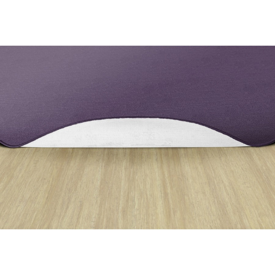 Flagship Carpets Classic Solid Color 12' Oval Rug - Floor Rug - Classic, Traditional - 12 ft Length x 90" Width - Oval - Purple - Nylon