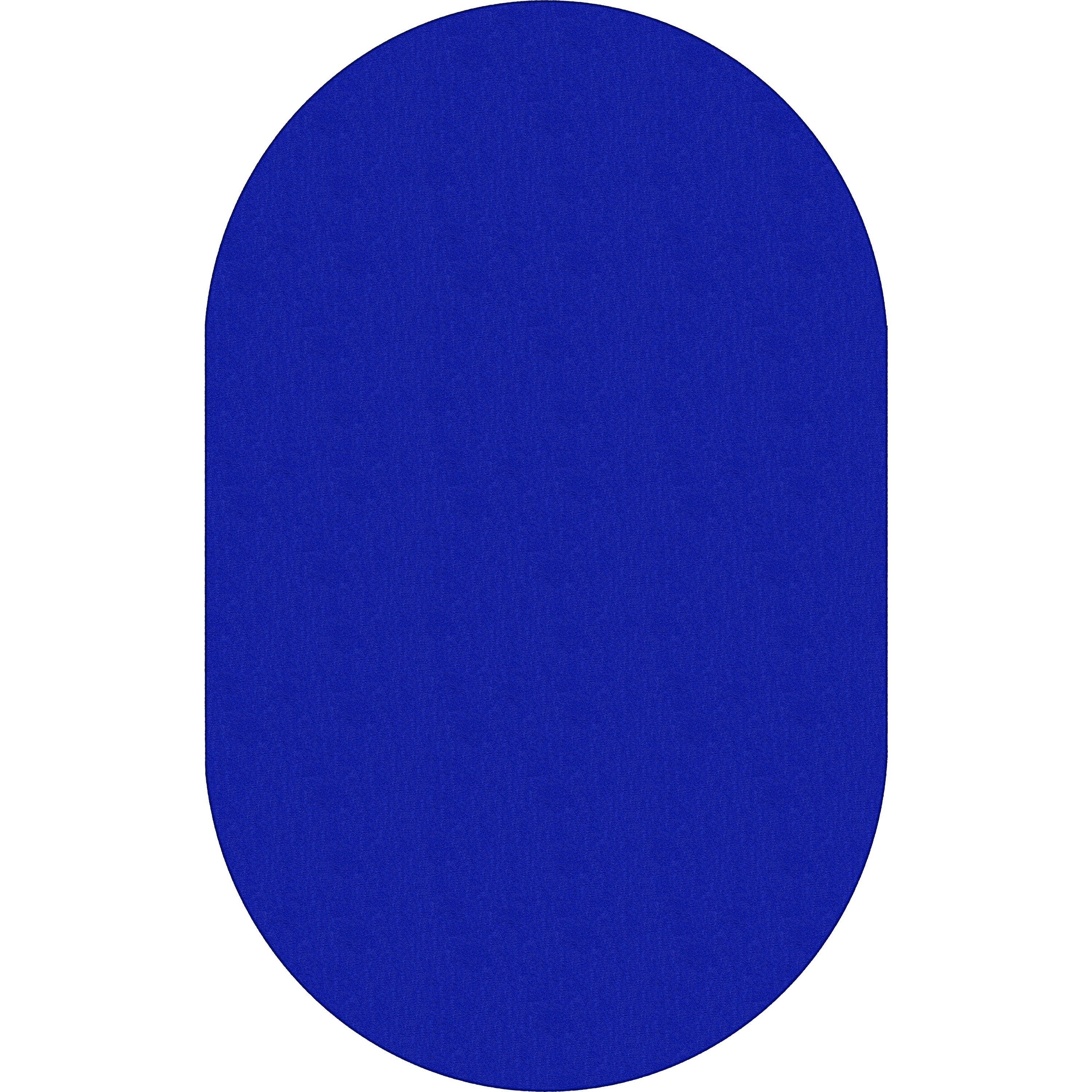 Flagship Carpets Classic Solid Color 12' Oval Rug - Floor Rug - Classic, Traditional - 12 ft Length x 90" Width - Oval - Royal Blue - Nylon