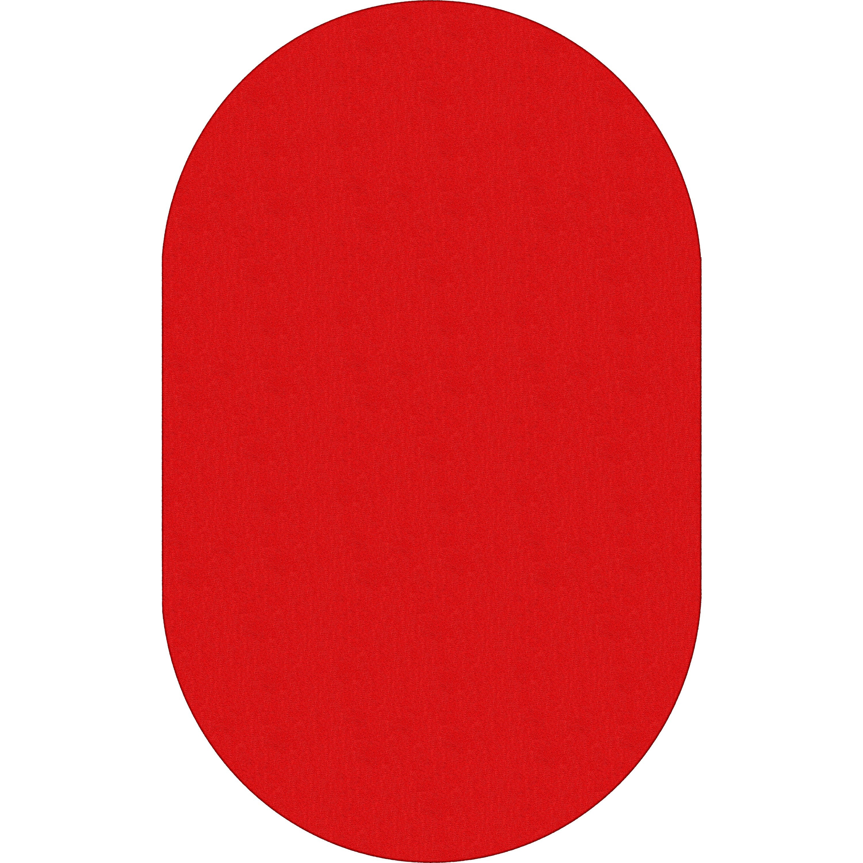 Flagship Carpets Classic Solid Color 12' Oval Rug - Floor Rug - Classic, Traditional - 12 ft Length x 90" Width - Oval - Red - Nylon