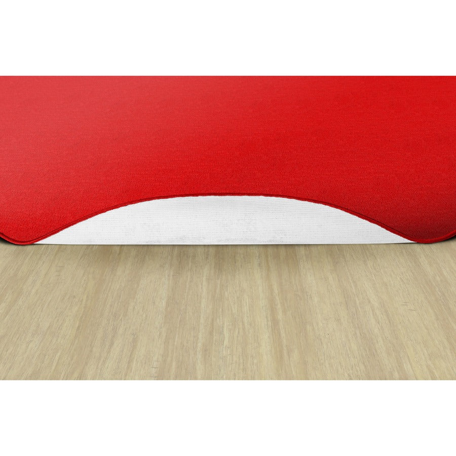 Flagship Carpets Classic Solid Color 12' Oval Rug - Floor Rug - Classic, Traditional - 12 ft Length x 90" Width - Oval - Red - Nylon
