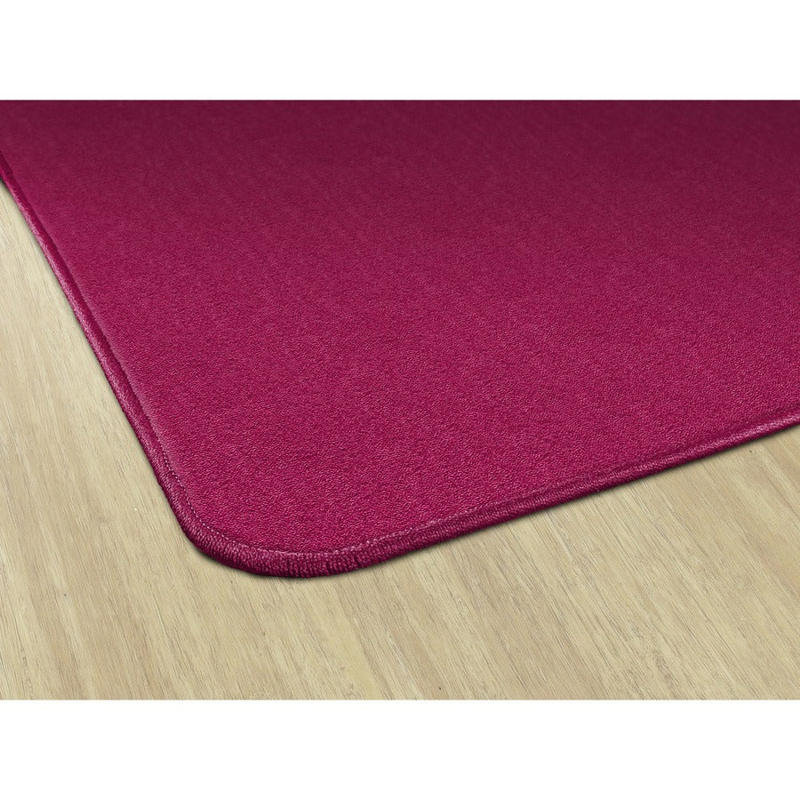 Flagship Carpets Classic Solid Color 12' Square Rug - Floor Rug - Classic, Traditional - 12 ft Length x 12 ft Width - Square - Cranberry - Nylon
