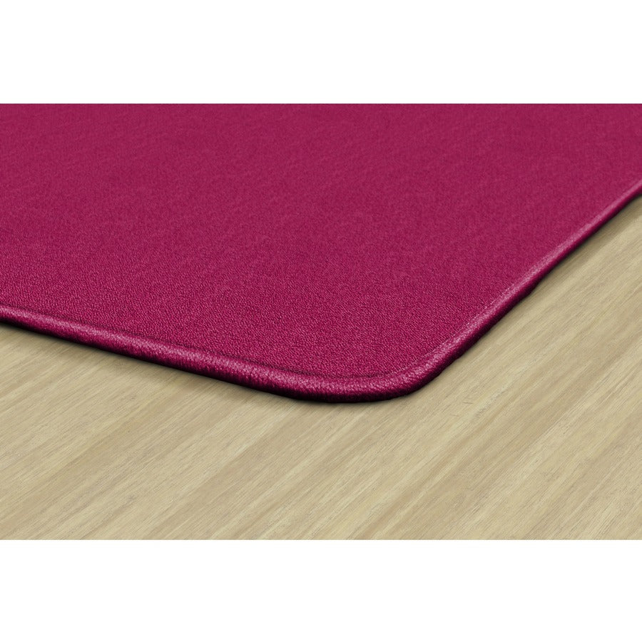 Flagship Carpets Classic Solid Color 12' Square Rug - Floor Rug - Classic, Traditional - 12 ft Length x 12 ft Width - Square - Cranberry - Nylon