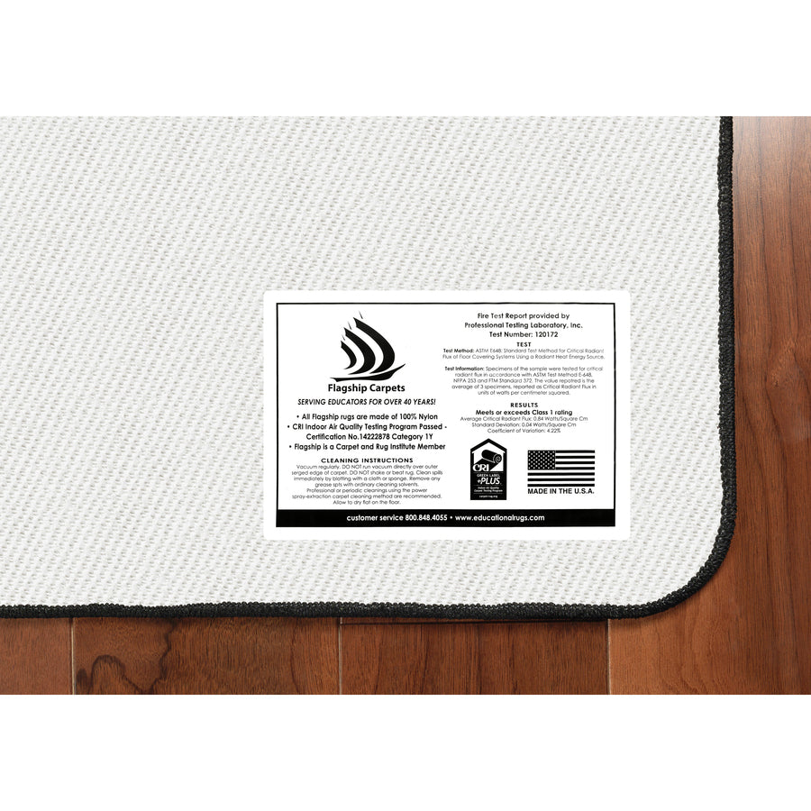 Flagship Carpets Easy Care Happy World Rug - 72" Length x 48" Width - Multicolor