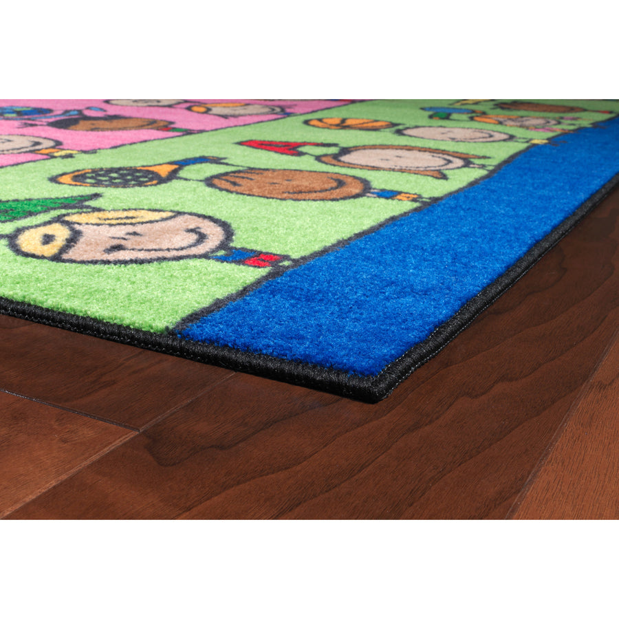Flagship Carpets Easy Care Fun At School Rug - Floor Rug - 60" Length x 36" Width - Multicolor - Nylon