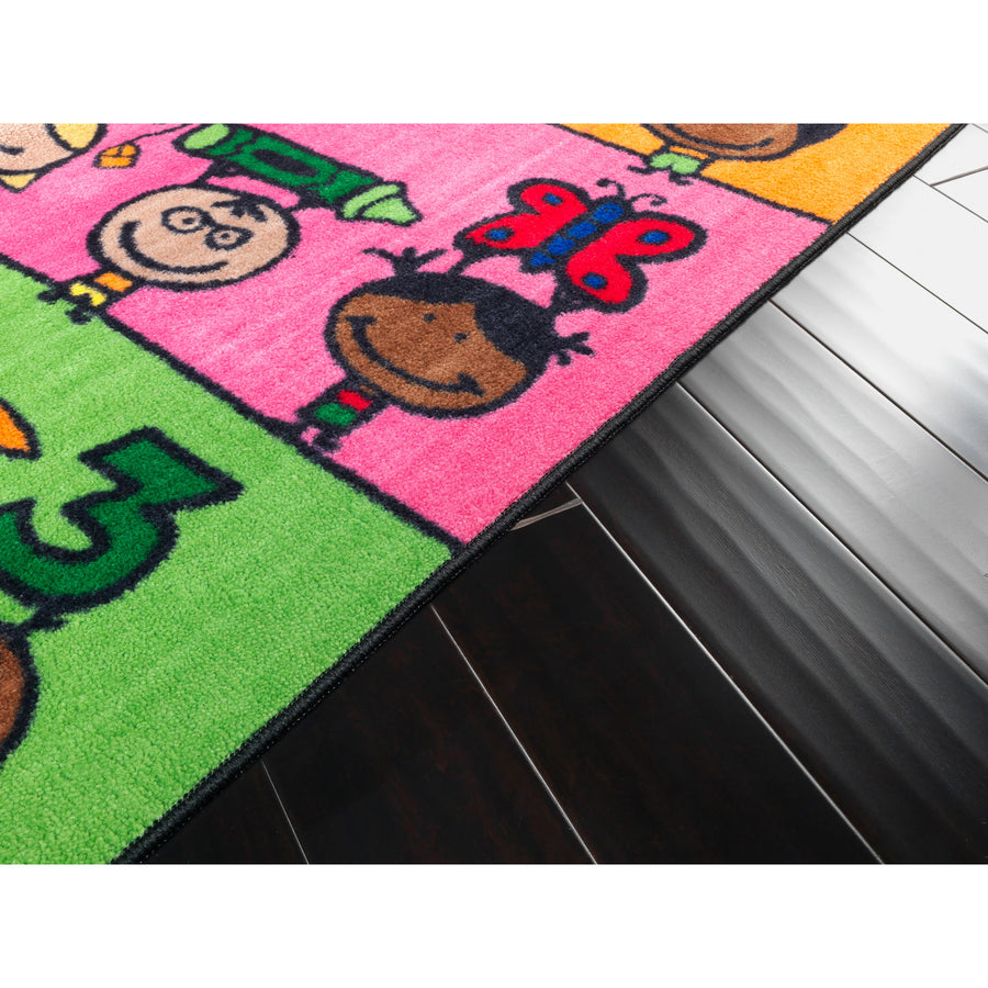 Flagship Carpets Easy Care Fun At School Rug - Floor Rug - 72" Length x 48" Width - Multicolor - Nylon
