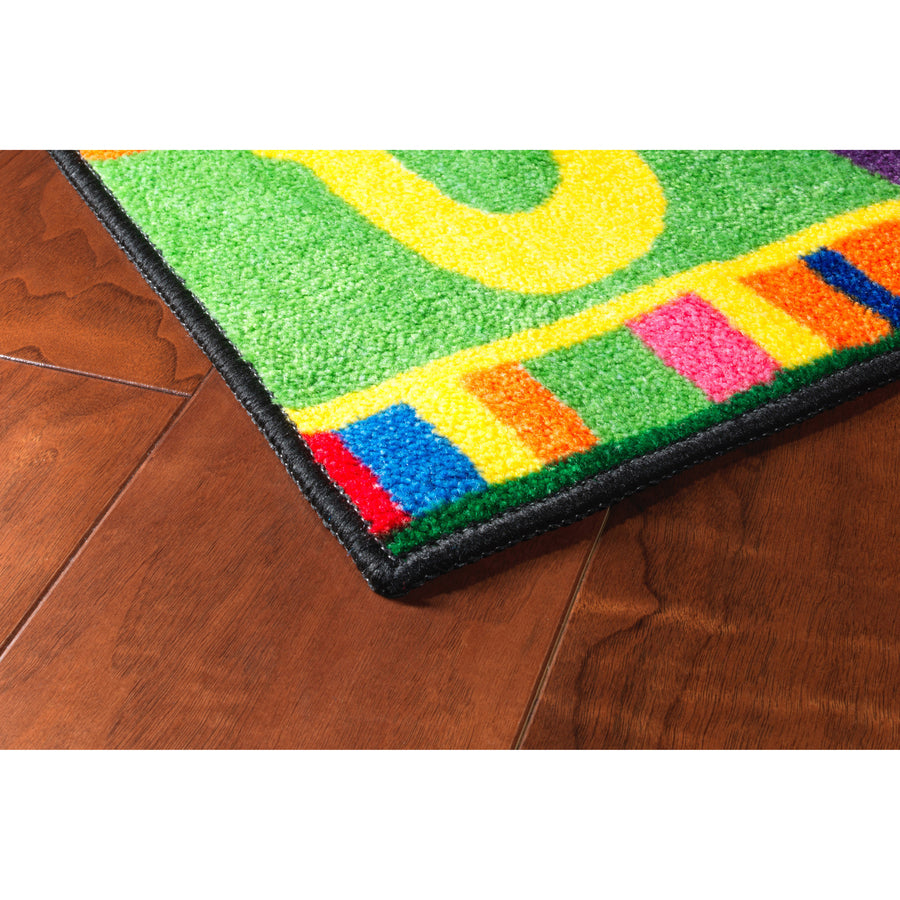 Flagship Carpets Easy Care ABC Tapestry Rug - Floor Rug - 72" Length x 48" Width - Multicolor - Nylon