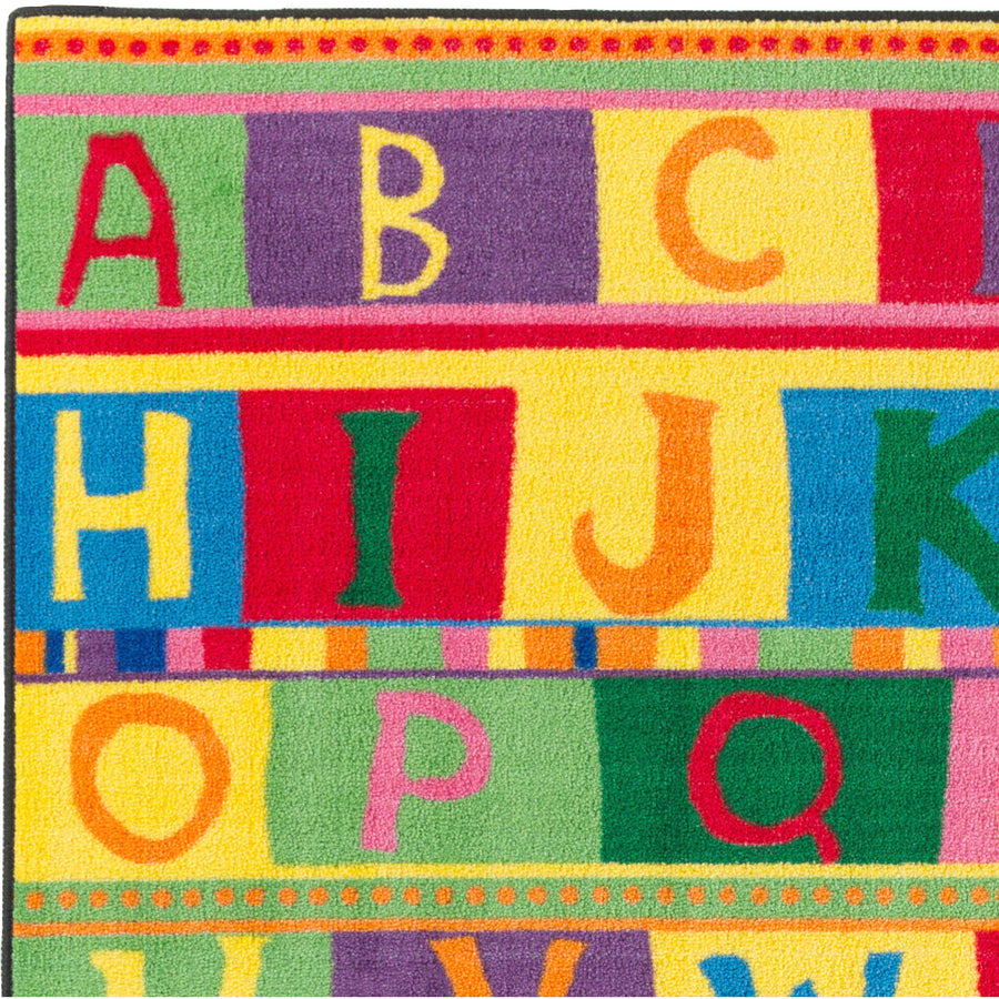 Flagship Carpets Easy Care ABC Tapestry Rug - Floor Rug - 72" Length x 48" Width - Multicolor - Nylon