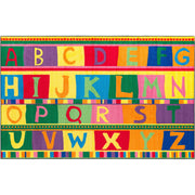 Flagship Carpets Easy Care ABC Tapestry Rug - Floor Rug - 96" Length x 60" Width - Multicolor - Nylon