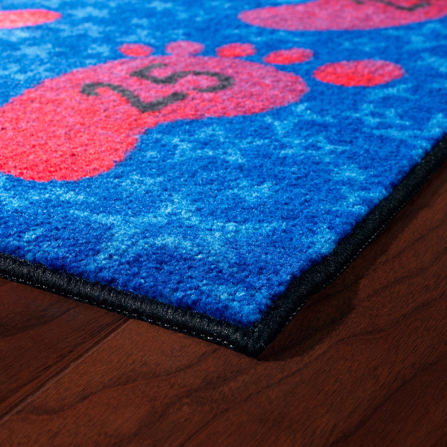Flagship Carpets Easy Care Counting Feet Rug - Floor Rug - 60" Length x 36" Width - Multicolor - Nylon