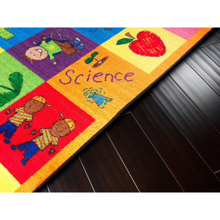 Flagship Carpets Easy Care Primary Pictures Rug - Floor Rug - 60" Length x 36" Width - Multicolor - Nylon