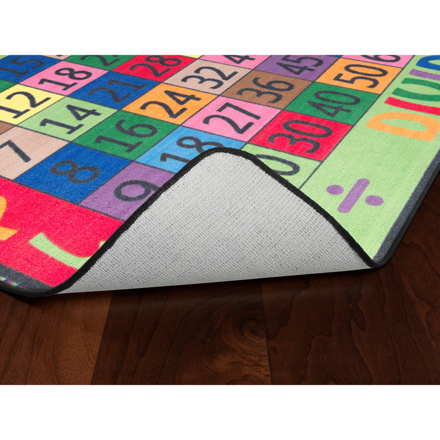 Flagship Carpets Math Collection Multiply/Divide Rug - 48" Length x 48" Width - Square - Multicolor - Nylon