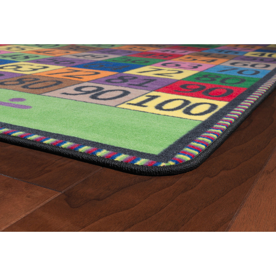 Flagship Carpets Math Collection Multiply/Divide Rug - 48" Length x 48" Width - Square - Multicolor - Nylon