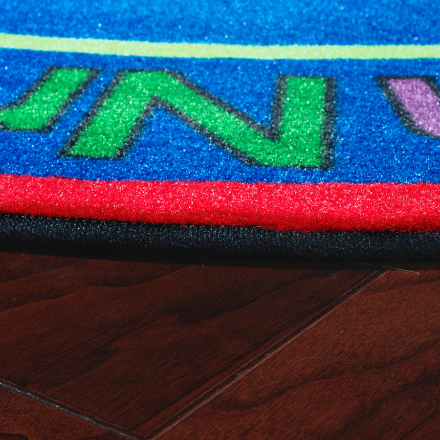 Flagship Carpets Know Your ABCs Oval Rug - 13.16 ft Length x 10.75 ft Width - Oval - Multicolor - Nylon