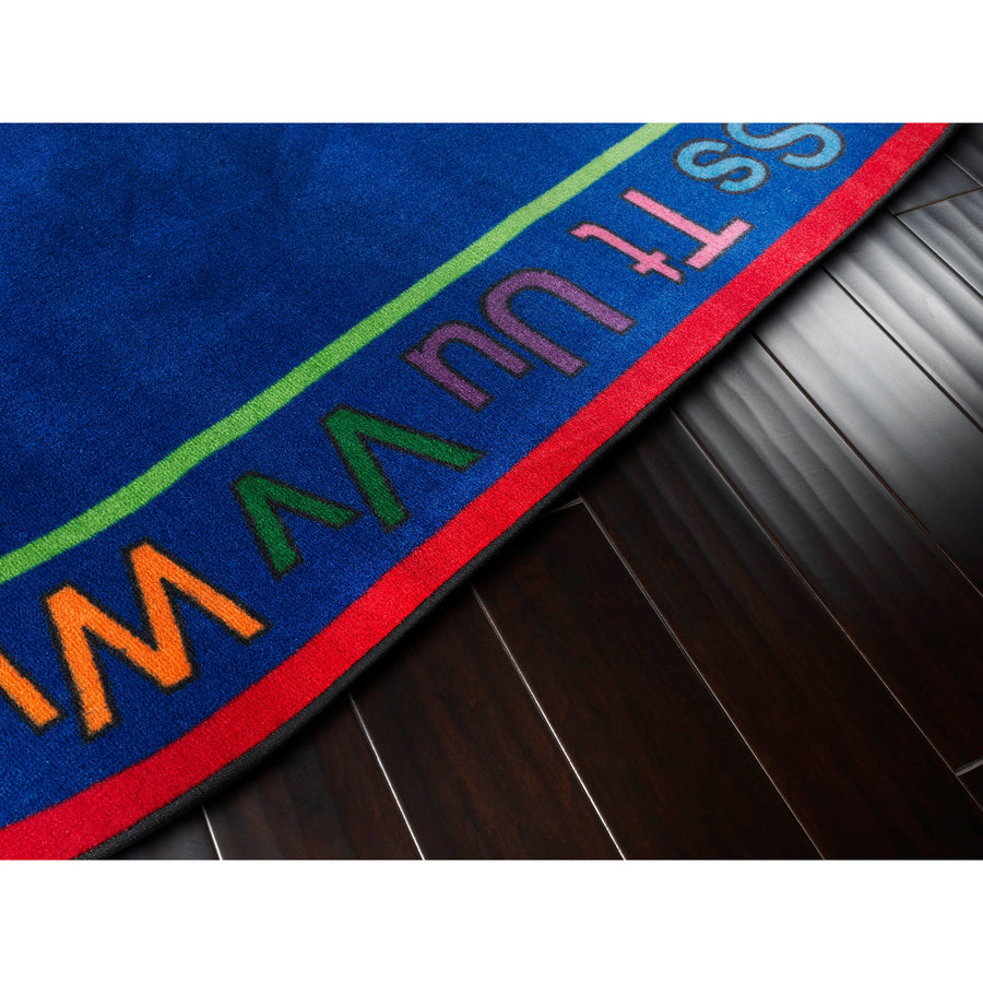 Flagship Carpets Know Your ABCs Oval Rug - 13.16 ft Length x 10.75 ft Width - Oval - Multicolor - Nylon