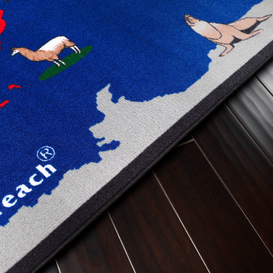 Flagship Carpets Maps That Teach Global Rug - 13.16 ft Length x 10.75 ft Width - Multicolor - Nylon