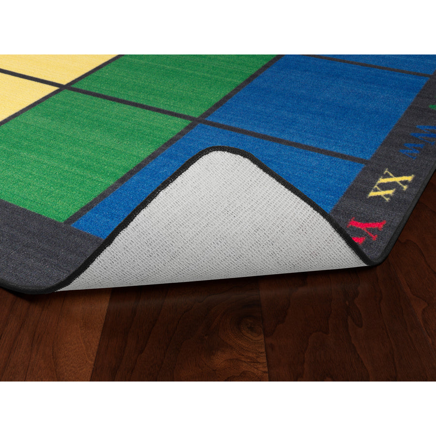Flagship Carpets Learning Grid Seating Rug - Floor Rug - 13.16 ft Length x 10.75 ft Width - Multicolor - Nylon