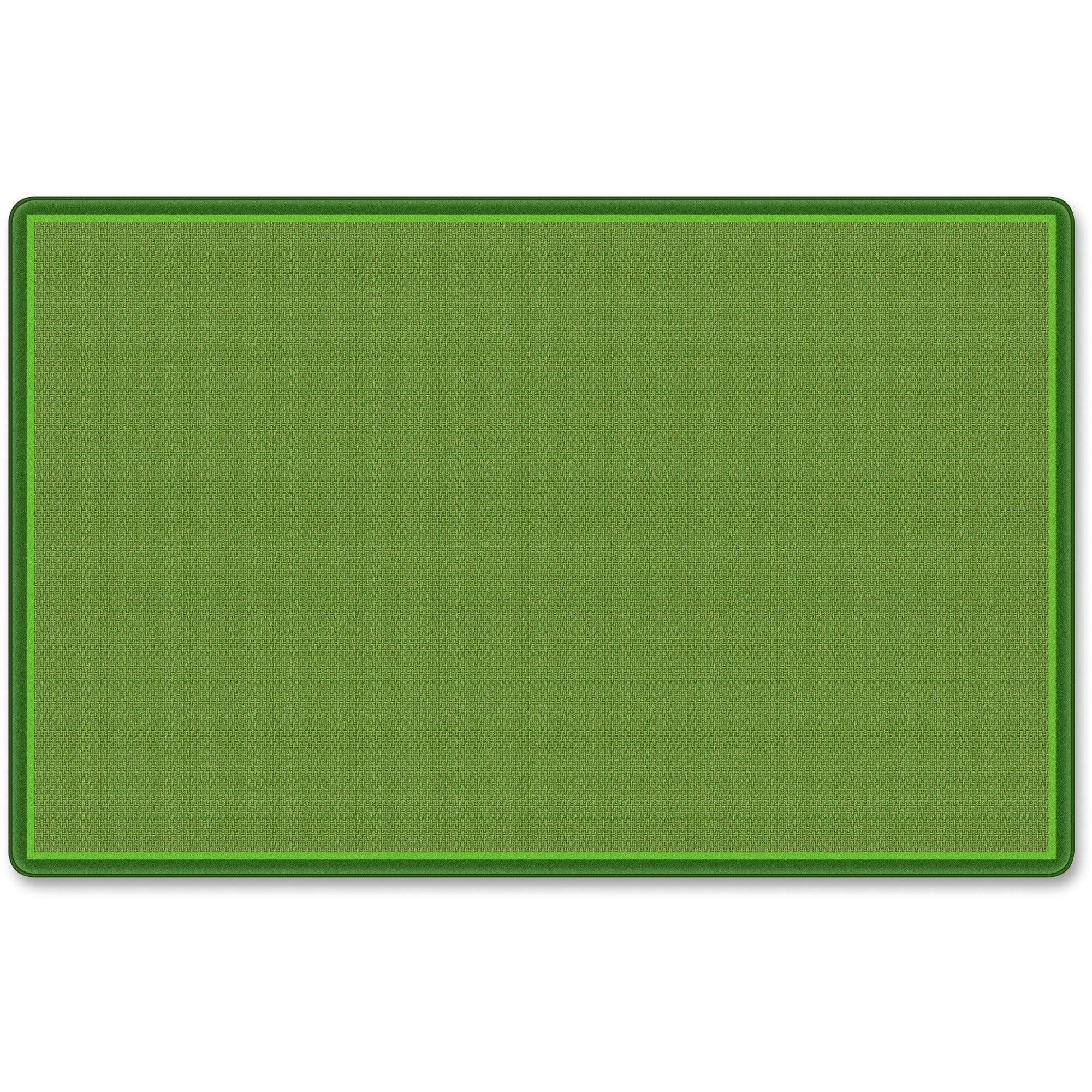 Flagship Carpets All-Over Weave Solid Color Rug - Classic - 13.16 ft Length x 10.75 ft Width - Green - Nylon