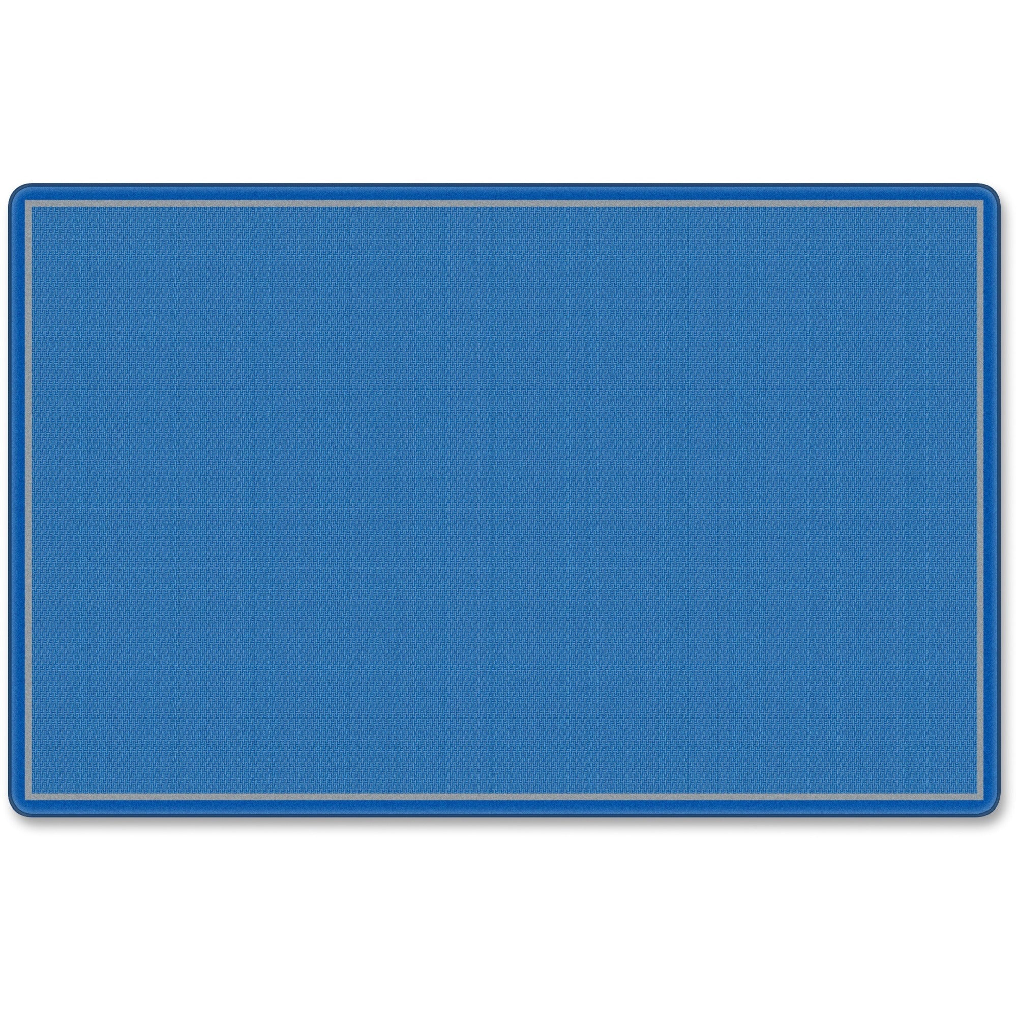 Flagship Carpets All-Over Weave Solid Color Rug - Classic - 13.16 ft Length x 10.75 ft Width - Blue - Nylon