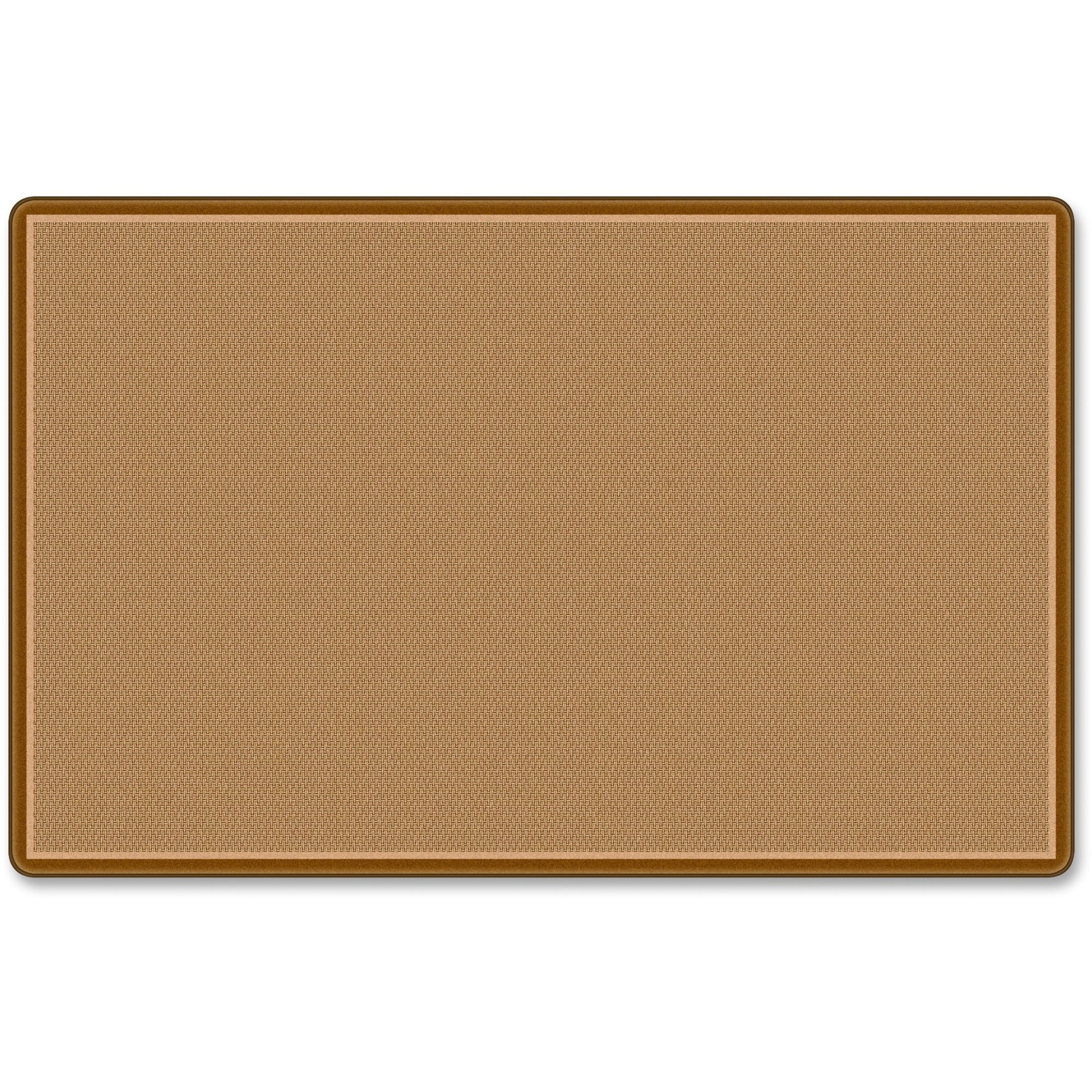 Flagship Carpets All-Over Weave Solid Color Rug - Classic - 99.96" Length x 69.96" Width - Tan - Nylon