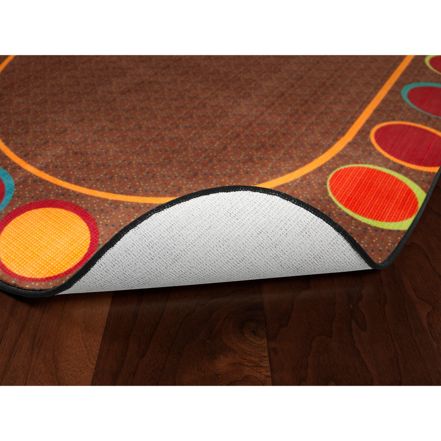 Flagship Carpets Calm Sitting Spots Oval Rug - Classic - 99.96" Length x 72" Width - Oval - Multicolor - Nylon