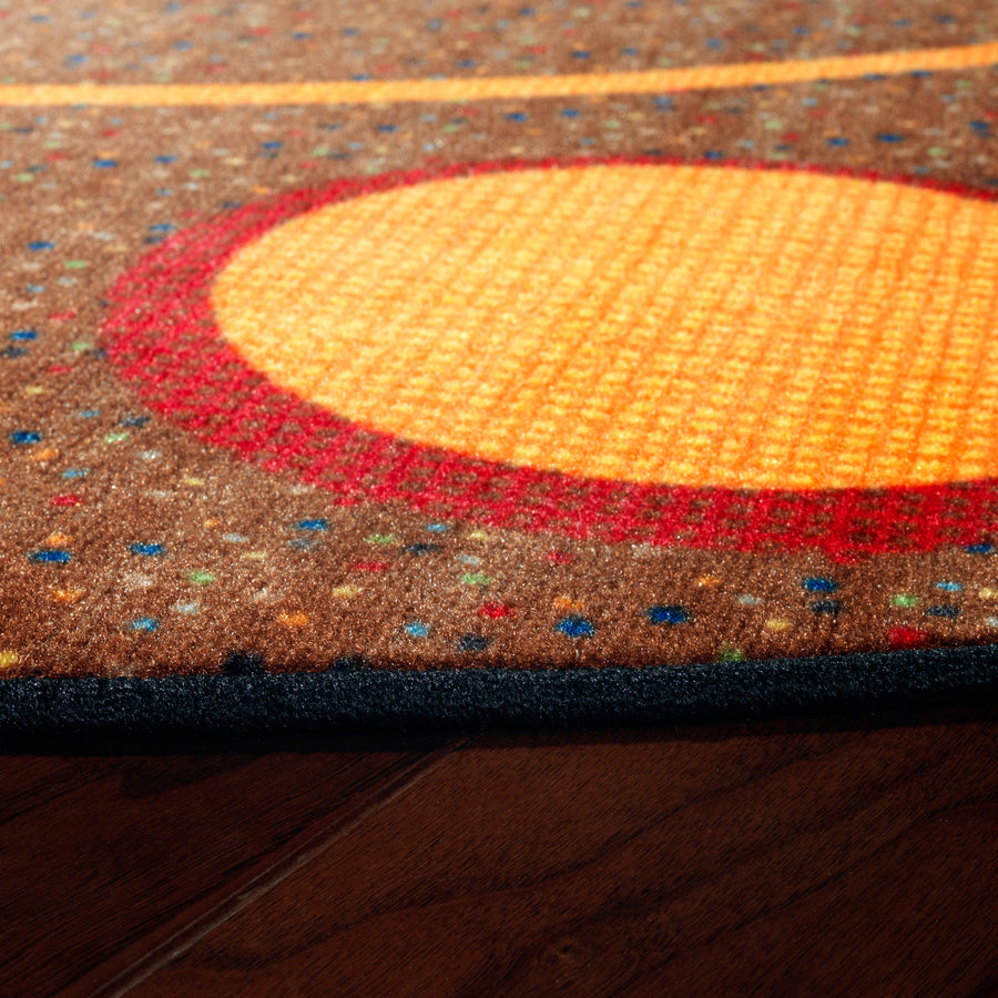 Flagship Carpets Calm Sitting Spots Oval Rug - Classic - 99.96" Length x 72" Width - Oval - Multicolor - Nylon