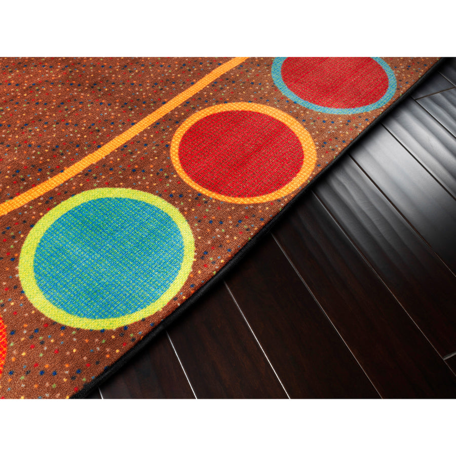 Flagship Carpets Calm Sitting Spots Oval Rug - Classic - 12 ft Length x 90" Width - Oval - Multicolor - Nylon