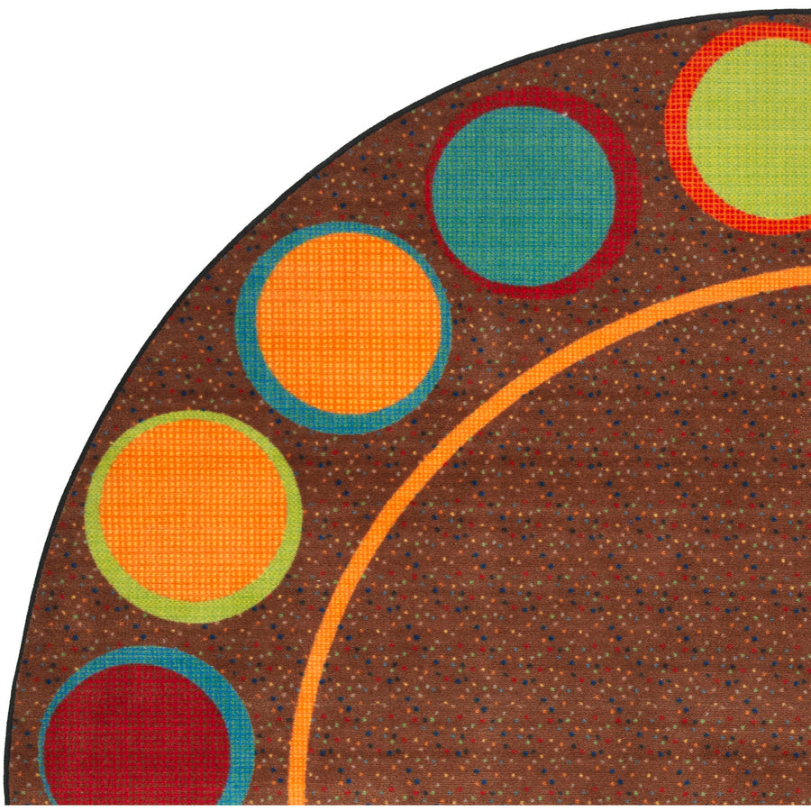 Flagship Carpets Calm Sitting Spots Oval Rug - Classic - 12 ft Length x 90" Width - Oval - Multicolor - Nylon