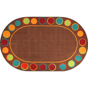 Flagship Carpets Calm Sitting Spots Oval Rug - Classic - 13.16 ft Length x 10.75 ft Width - Oval - Multicolor - Nylon