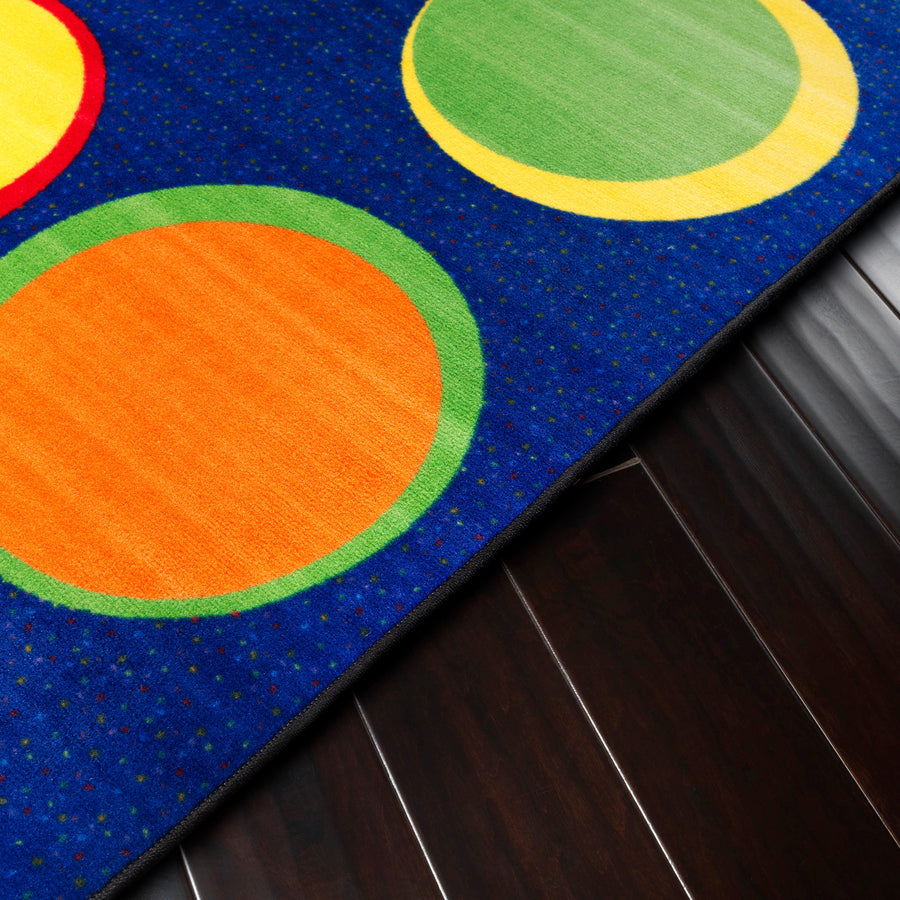 Flagship Carpets Cheerful Sitting Spots Rectangular Rug - Classic - 12 ft Length x 90" Width - Rectangle - Multicolor - Nylon