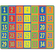 Flagship Carpets Fun 123s Color Square Rows Rug, Multicolor, 13.16 ft x 10.75 ft, 1 Each