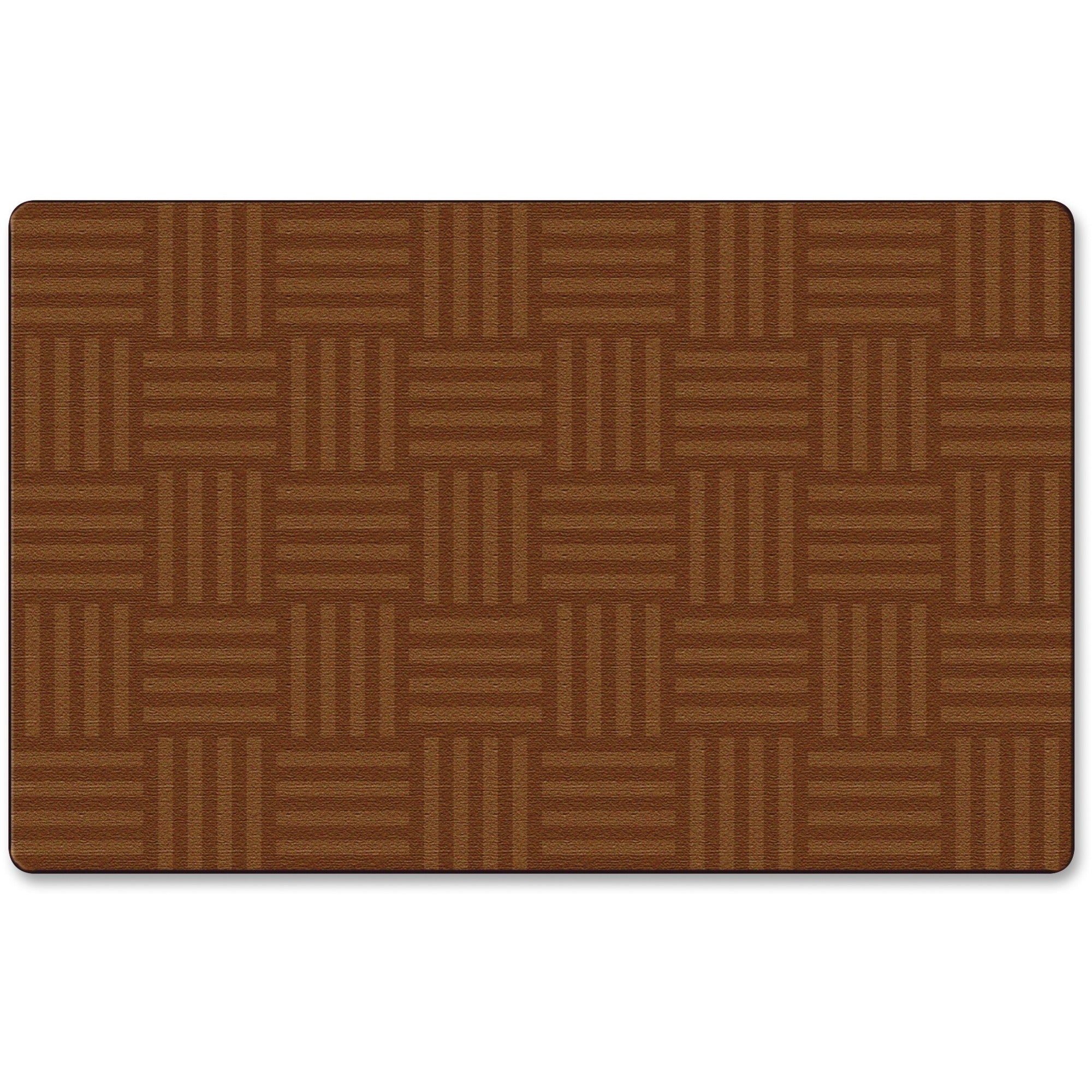 Flagship Carpets Solid Color Hashtag Rug - 99.96" Length x 72" Width - Chocolate