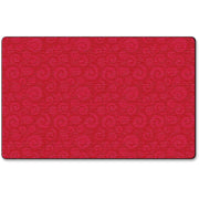 Flagship Carpets Solid Color Swirl Rug - 99.96" Length x 72" Width - Cherry