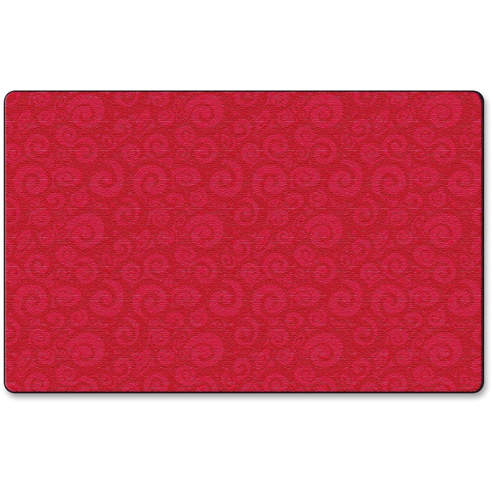 Flagship Carpets Solid Color Swirl Rug - 99.96" Length x 72" Width - Cherry