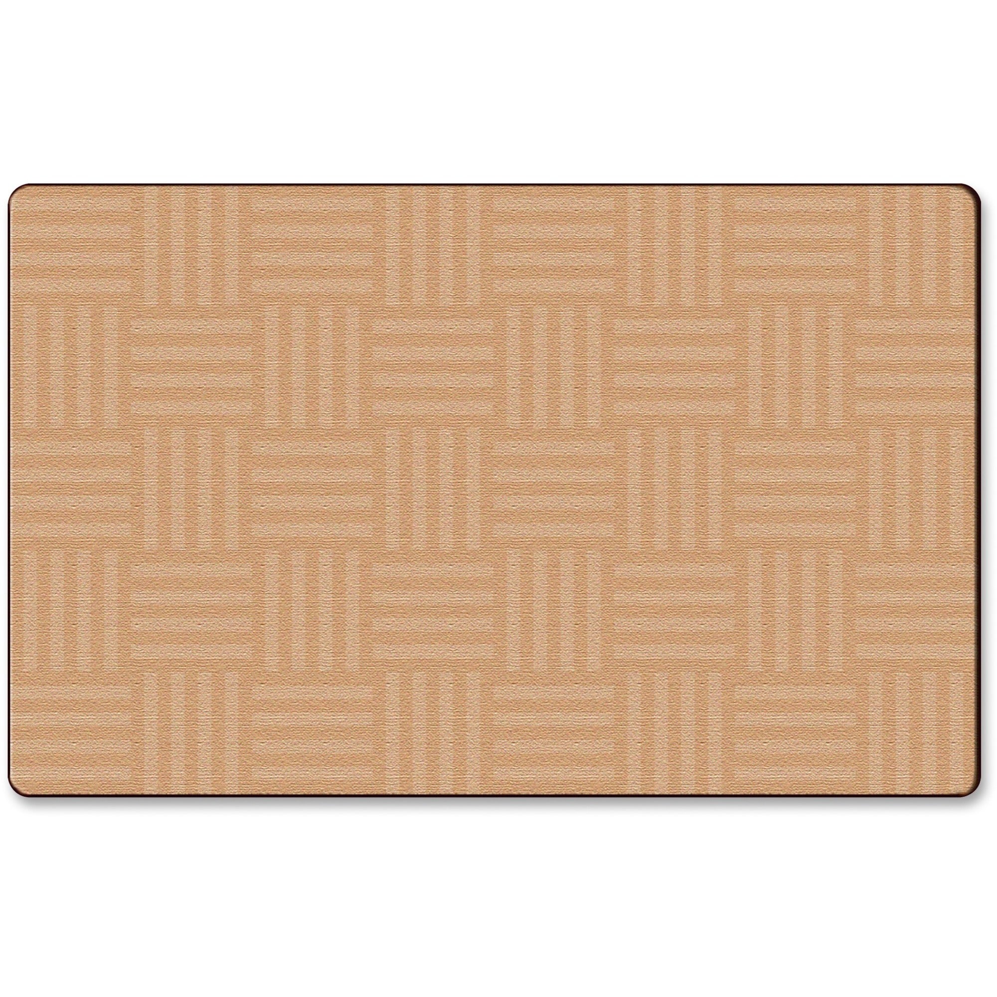 Flagship Carpets Solid Color Hashtag Rug - 13.16 ft Length x 10.75 ft Width - Almond